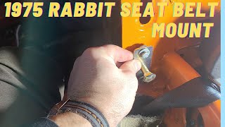 Solving the 1975 rabbit seatbelt issue  nowhere to mount the inertia reel [upl. by Kit667]