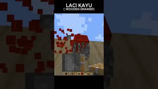 Membuat Laci Kayu short tutorial minecraft furniture [upl. by Novj]