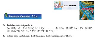 KSSM Matematik Tingkatan 4 Bab 2 praktis kendiri 21a no7no8 Asas Nombor chapter 2 form 4 buku teks [upl. by Ecnerat]