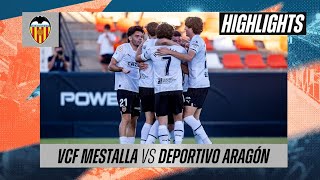 VCF MESTALLA 20 DEPORTIVO ARAGÓN  RESUMEN DEL PARTIDO Y DECLARACIONES DE MIGUEL ÁNGEL ANGULO [upl. by Ailadi]