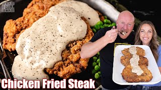 The Best Chicken Fried Steak with Homemade Creamy Country Gravy [upl. by Ahtnamys]