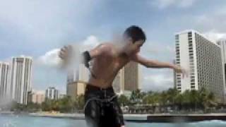 23 Skinny Hawaiian Boys Boogie boarding Bodyboarding Waikiki quotWalls [upl. by Assiruam]