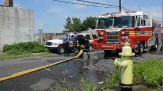 Camden New Jersey Fire Dept  July 27 2012  picking up after a job on S 6th Streetmp4 [upl. by Charis]