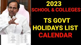 HOLIDAYS2023 HOLIDAYS CALENDAR2023 GOVERNMENT HOLIDAYS2023 HOLIDAYS LIST2023 COLLEGE HOLIDAYS [upl. by Dnomder]