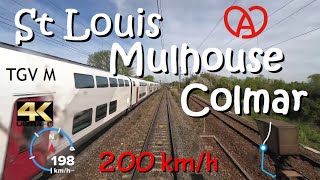 CAB RIDE 4K 🇫🇷 SaintLouis  Mulhouse  Colmar  TER 200  BB26000  FRAlsaceElsass TGV M SNCF 🛤 [upl. by Anyk]