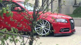 Audi A4 B8 Bagged  Vossen 20quot CVT Concave Wheels  Poland Video [upl. by Estey]