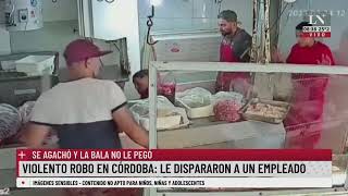 Violento robo en una carnicería en Córdoba un empleado esquivó una bala [upl. by Navarro]