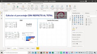 CALCULAR PORCENTAJES RESPECTO A FILAS Y COLUMNAS EN MATRIZ Y EN TABLAS DE POWER BI [upl. by Yenrab]