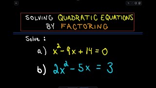 ❖ Solving Quadratic Equations by Factoring  Basic Examples ❖ [upl. by Hamimej]