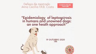 pt 1 quotEPIDEMIOLOGY OF LEPTOSPIROSIS IN HUMANS AND UNOWNED DOGS A ONE HEALTH APPROACHquot [upl. by Oilasor]