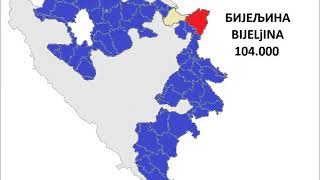 Republika Srpska  NEVEROVATNO  gradovi i opštine po broju stanovnika [upl. by Razaile620]