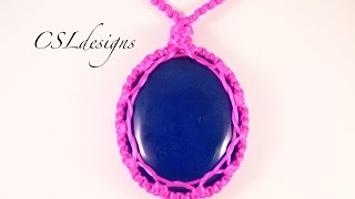 Looping technique macrame cabochon [upl. by Llehcor316]