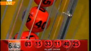 PCSO Lotto Draw9PM 18Jan2012 Wed [upl. by Nomrah919]