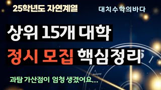 모든 정시러가 봐야 할 상위 15개 대학 정시모집 핵심정리  2025학년도 [upl. by Aeli]