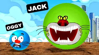 OGGY BECAME GIANT AND TRY TO EAT JACK IN BIG BATTLES ROBLOX [upl. by Arotahs311]