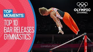 Top 10 Gymnastics Horizontal Bar Releases at Olympic Games  Top Moments [upl. by Darmit]