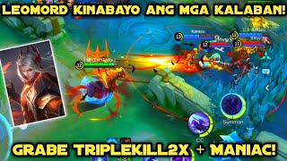 LEOMORD Kinabayo ang mga Kalaban Grabe TripleKill2x  Maniac  Mlbb 2024 [upl. by Chandler]