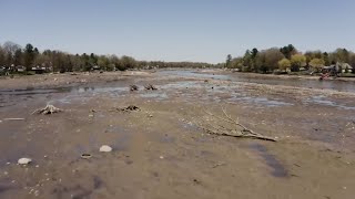 Lake vanishes after Michigan dam fails during record flooding [upl. by Couture]