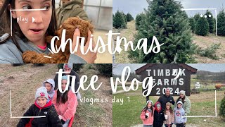 christmas tree vlog🎄🫶🏻💝 vlogmas day 1 christmas series cousins snowing christmas day [upl. by Noryk846]