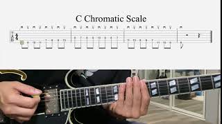 C Chromatic Scale  Guitar Lesson  Tabs [upl. by Paulsen]