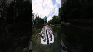 Paddling the Platte River Michigan in hyperlapse mode paddleboarding sup river hyperlapse [upl. by Aniuqahs]