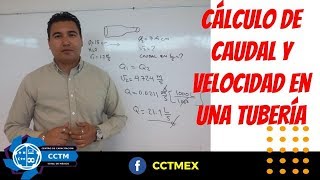 ¿Cómo calcular el caudal y la velocidad en una tubería Muy básico [upl. by Daisey]