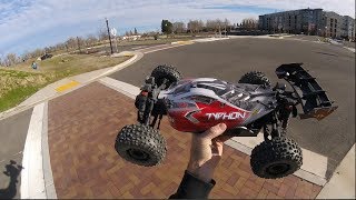 Arrma Typhon 3s BLX 4x4 quotSickquot with Notorious and Tekno MT410 [upl. by Zolly]