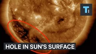 NASA spotted a hole on the surface of the sun [upl. by Mazonson]