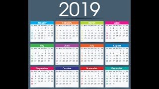 2019 Calendar Free Download [upl. by Sidran]