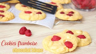 COOKIES FRAMBOISECHOCOLAT BLANC  CHOCOPRALINE [upl. by Ahsaela]