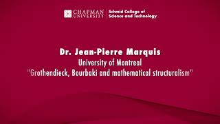 Grothendieck Conference  Jean Pierre Marquis [upl. by Lhary105]