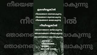 Ilayillenkil neeyenghane thanalakunnu song lyrics  Venalmaram [upl. by Atalanti723]