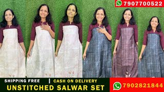 UNSTITCHED SALWAR SETSonlineshopping churidarmaterials CM195RS1850VITARA DESIGN KOTHAMANGALAM [upl. by Eiznyl]