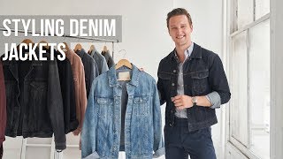 5 Different Styles of Denim Jackets for Men  Jean Jacket Outfit Ideas [upl. by Odin]