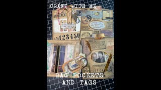 Craft With Me  Pockets From Bags and Tags EASY AND FUN [upl. by Swart142]