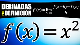 Derivada de x2 paso a paso con la Fórmula de Definición  ¡Aprende Cálculo Facilmente [upl. by Pepi]