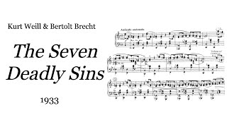 Kurt Weill amp Bertolt Brecht  The Seven Deadly Sins Die sieben Todsünden 1933 ScoreVideo [upl. by Colombi]