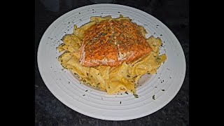 Blackened Salmon wAlfredo Sauce [upl. by Yrallam]