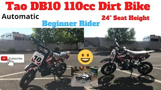 TaoTao DB10 110cc Dirt Bike Review In Red [upl. by Hartill]