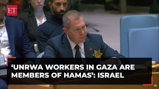 Many UNRWA workers in Gaza are members of Hamas Israeli ambassadors sensational claim at UNSC [upl. by Yssirc989]