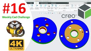 Weekly CAD Challenge 16  creo [upl. by Adnohsor]