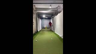 Play indoor cricket with bowling machine [upl. by Nirret]