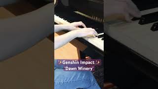 🎹Genshin Impact Dawn winery theme The wind and the star traveler OSTYuPeng ChenShortsPiano原神 [upl. by Behre]