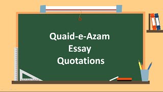 QuaideAzam Essay Quotations  Short And Easy [upl. by Kciremed]