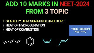 ALWAYS REPEATED IN NEET STABILITY OF RESONATING STRUCTURE  HEAT OF HYDROGENATION [upl. by Elleiad]