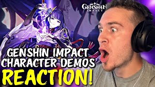 FIRST REACTION to All GENSHIN IMPACT Character Demos  Part 3 [upl. by Brigette118]