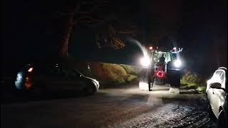 Pembrokeshire young farmers illuminated tractor run [upl. by Wemolohtrab508]