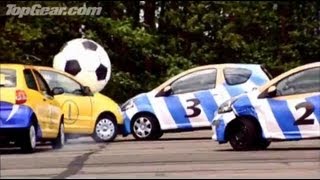 Car football  Volkswagen Fox vs Aygo  Top Gear  BBC [upl. by Drooff]