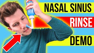 How to do a NASAL SINUS washout at home  Doctor demonstrates [upl. by Baese]