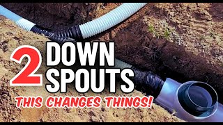 How to connect 2 Downspouts into ONE Main Line  PRO Kit Example PART 2 [upl. by Erasmo68]